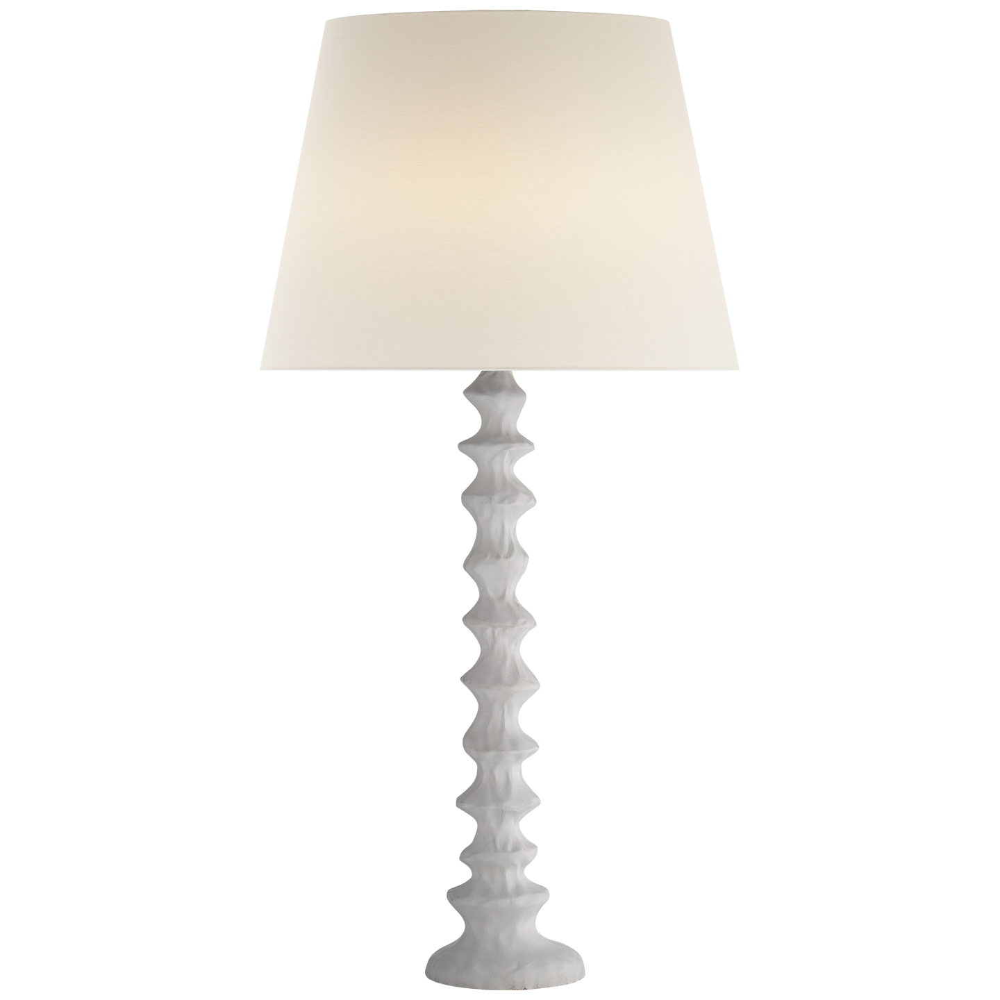 Visual Comfort Lilian Table Lamp with Linen Shade Plaster White