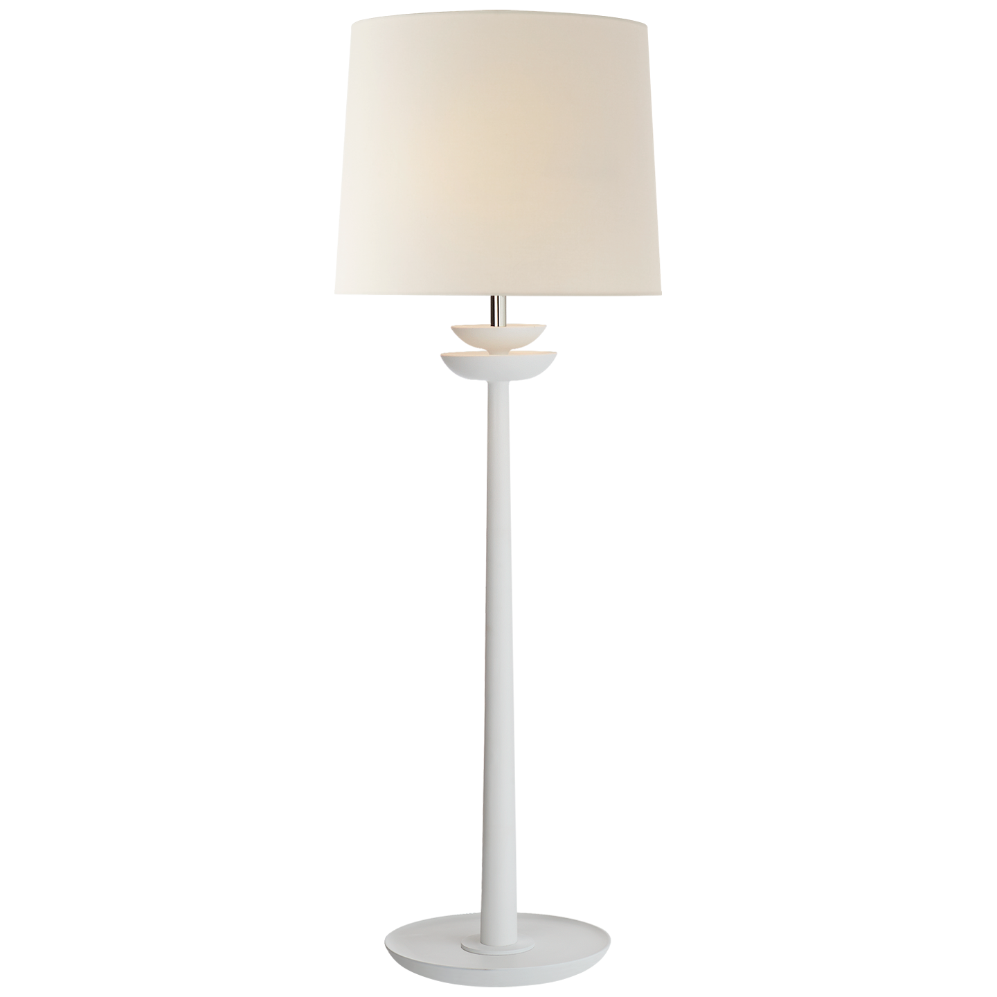 Visual Comfort Beaumont Medium Buffet Lamp with Linen Shade Matt