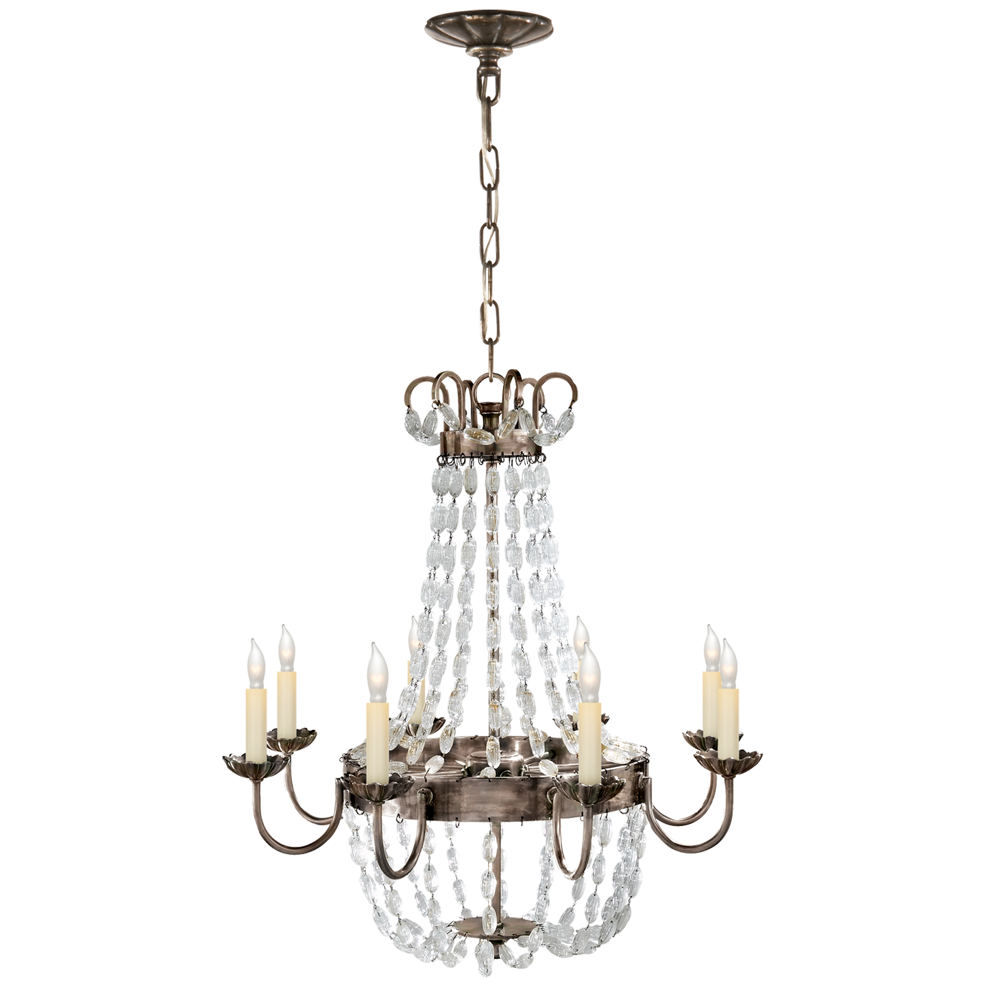 visual comfort glass chandelier