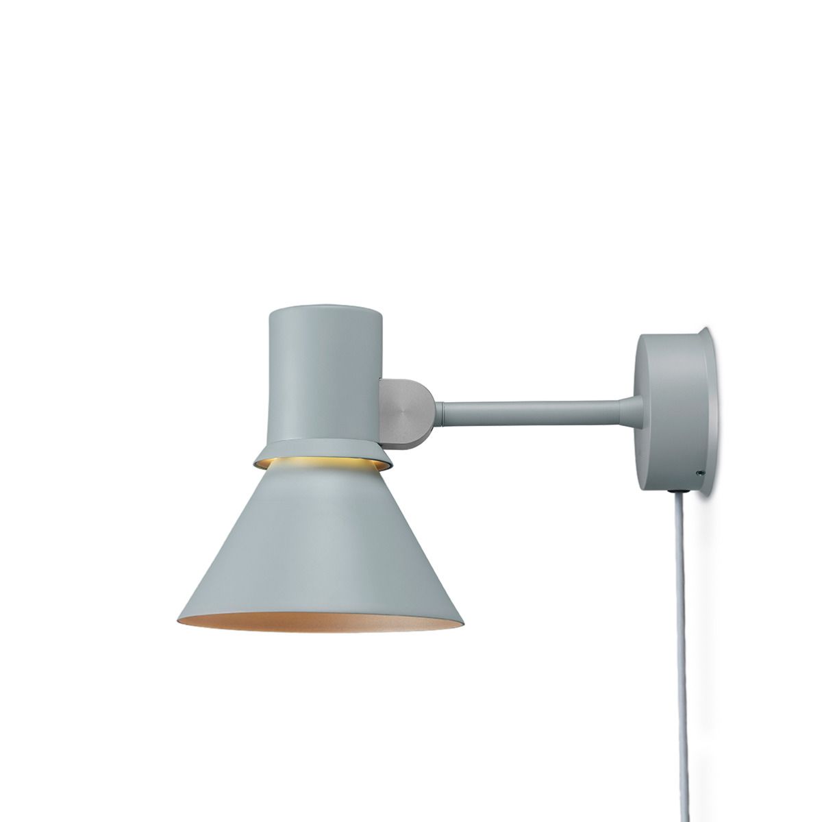 Wall light with store cable and plug