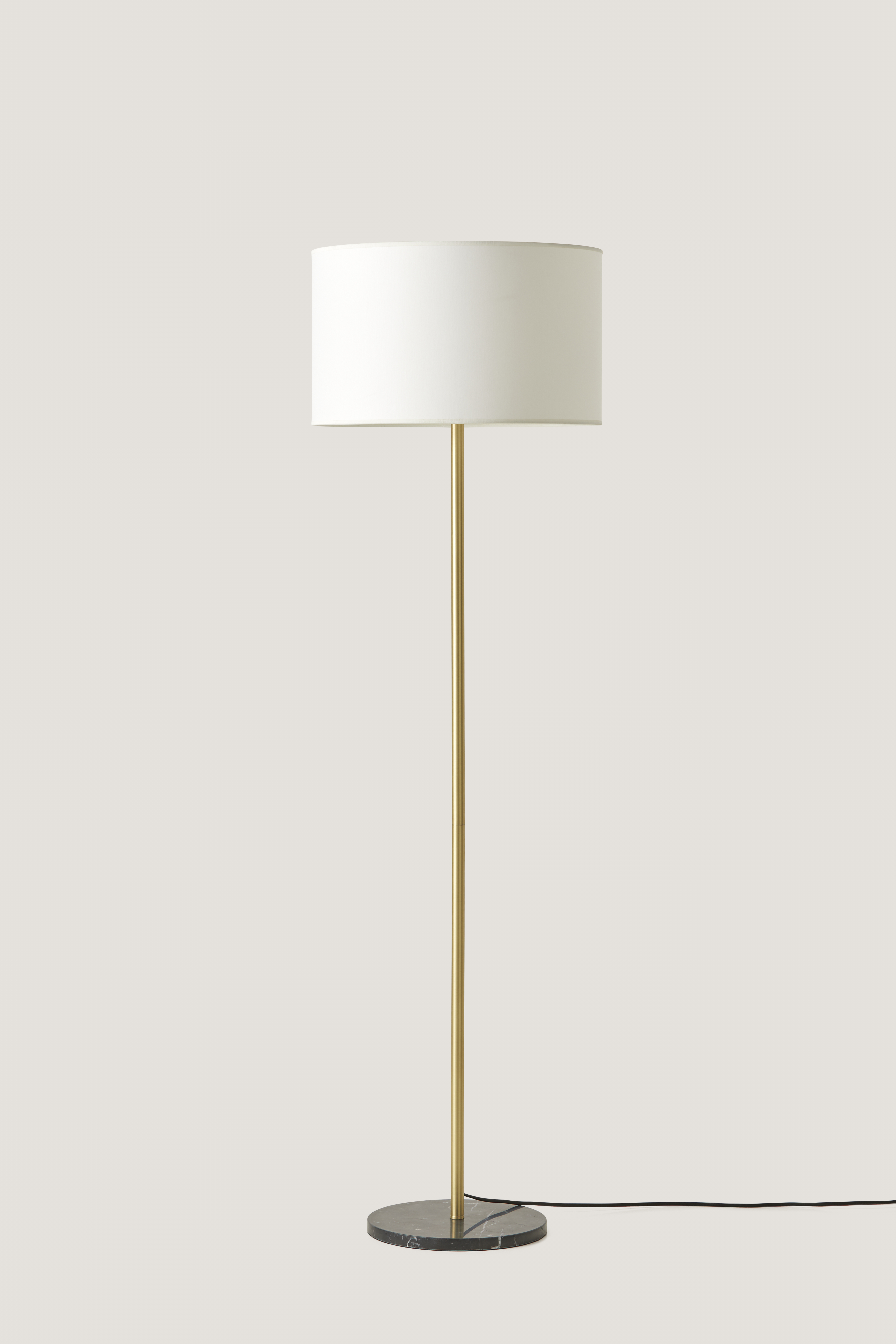 Gold floor lamp base outlet only