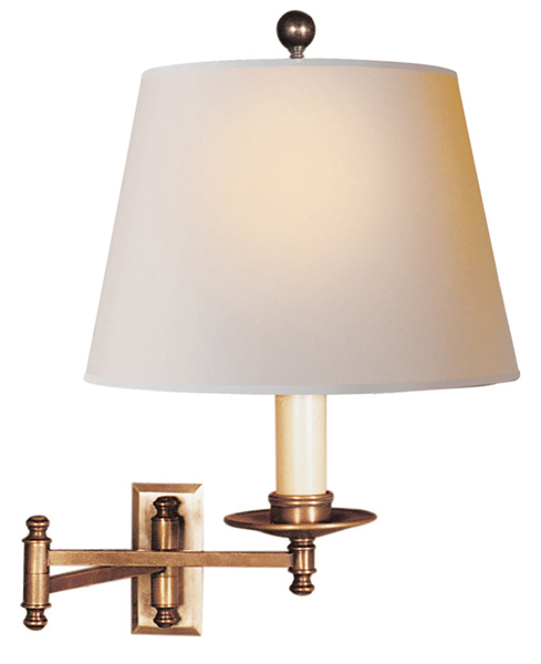 visual comfort swing arm sconce